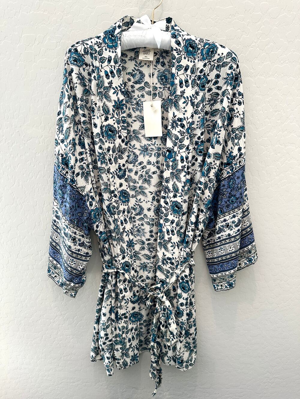 GOOD HART by Matilda Jane Gulf Coast Floral Kimono Blue White NWT Cottage M/L